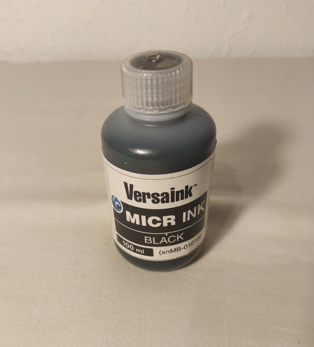 Versaink Black MICR Ink - 100ml – Magnetic Ink for Check Printers