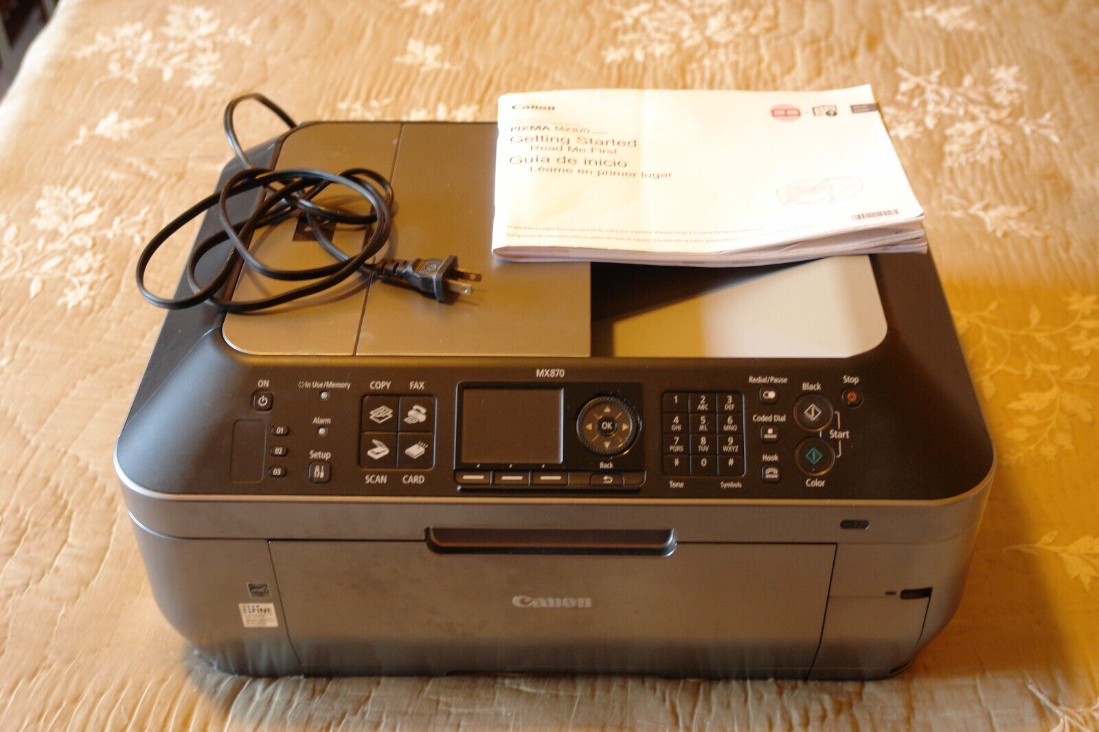 Canon Pixma MX870 Inkjet Color Printer, For Parts Only/Non Working