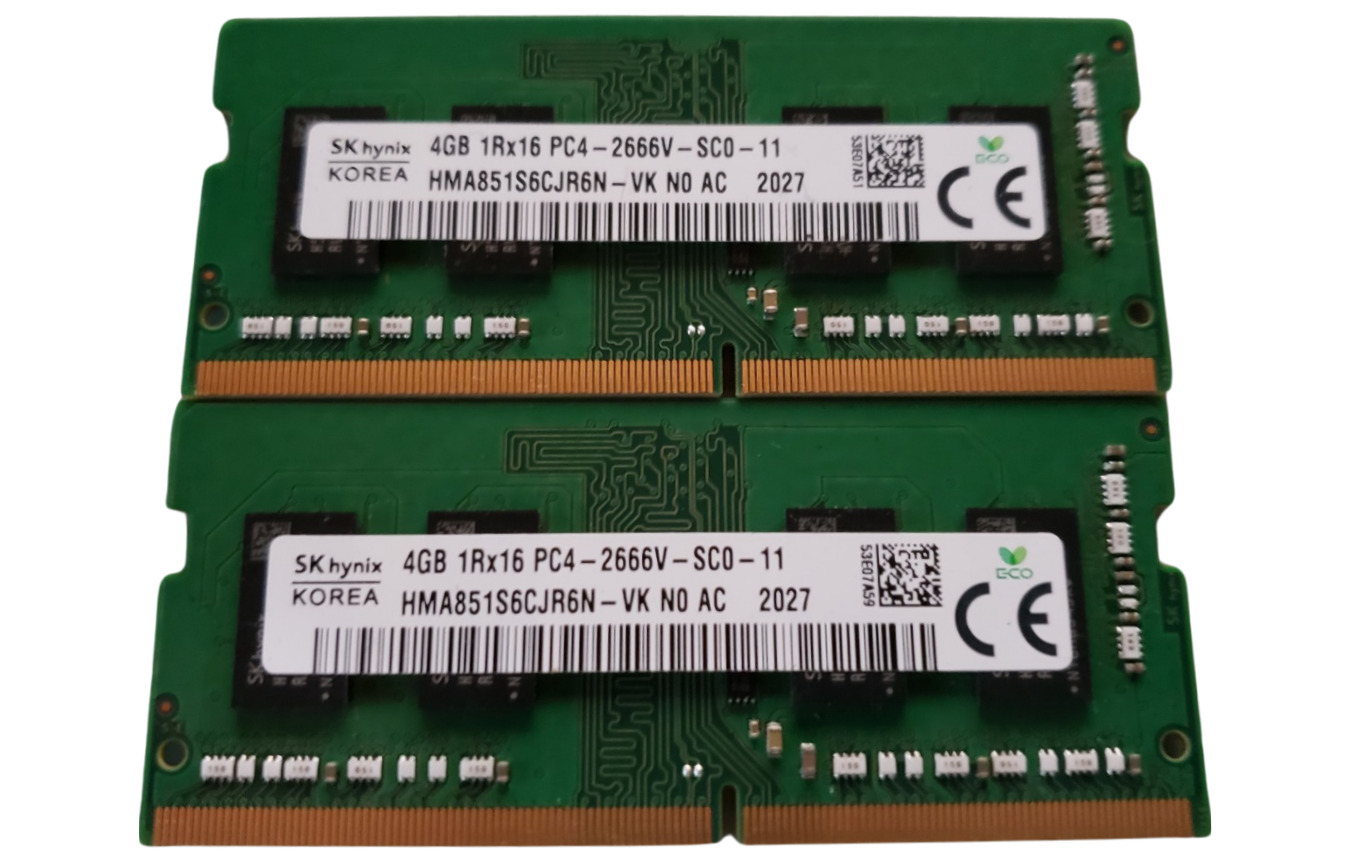 (2 Piece) SK Hynix HMA851S6CJR6N-VK PC4-2666V 8GB (2x4GB) SODIMM Memory