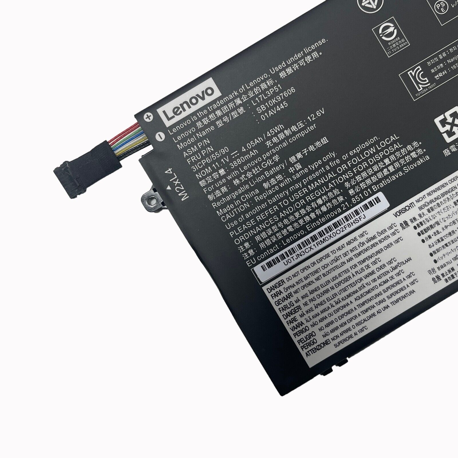 Genuine L17L3P51 battery For ThinkPad E480 E490 E590 E580 E595 Series 01AV445