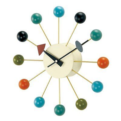 George Nelson wooden ATOMIC ball Clock 50s 60s mod MC