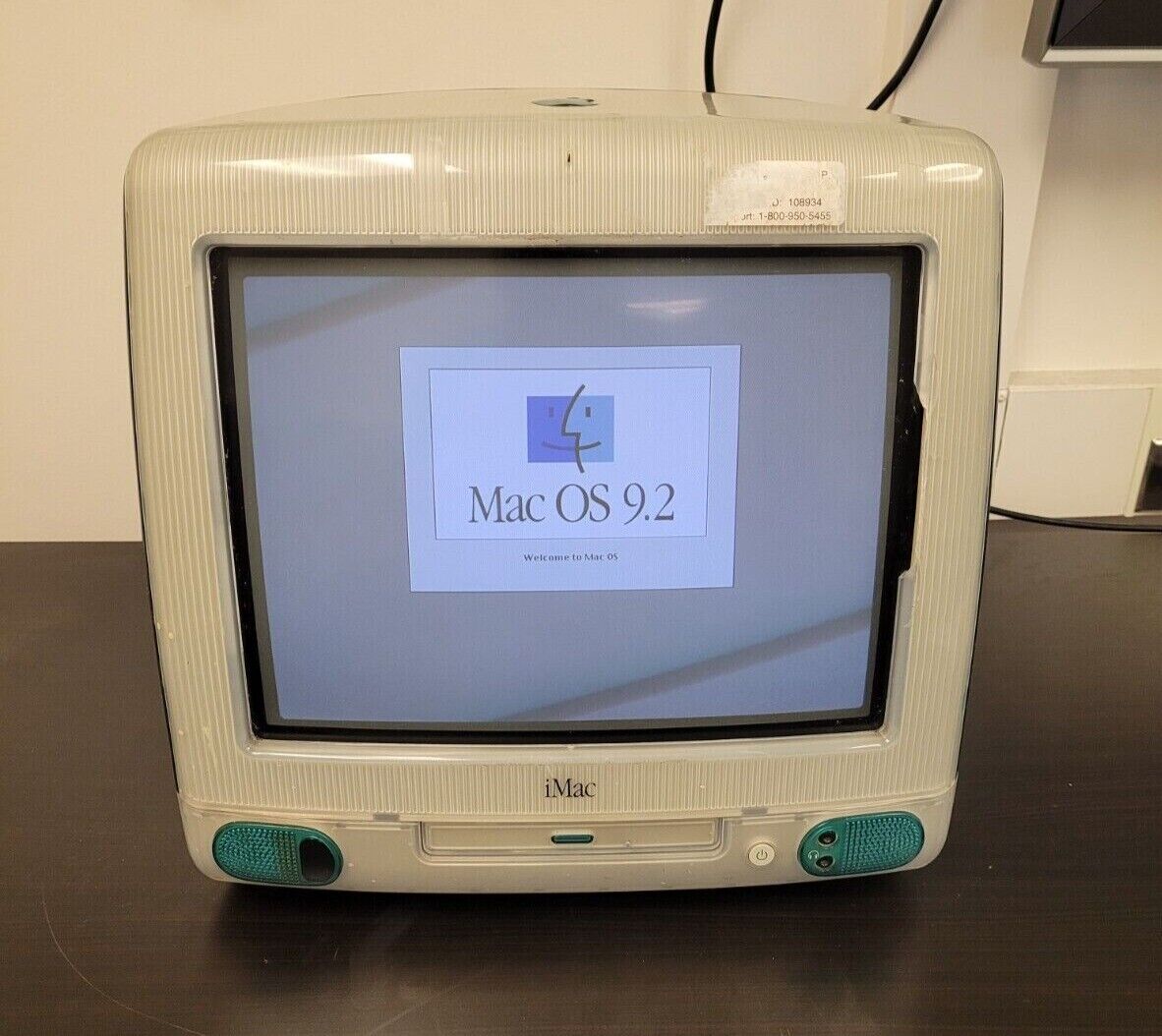 Apple iMac M4984 Teal Blue All-In-One Retro Computer 1998 Turns On See Video