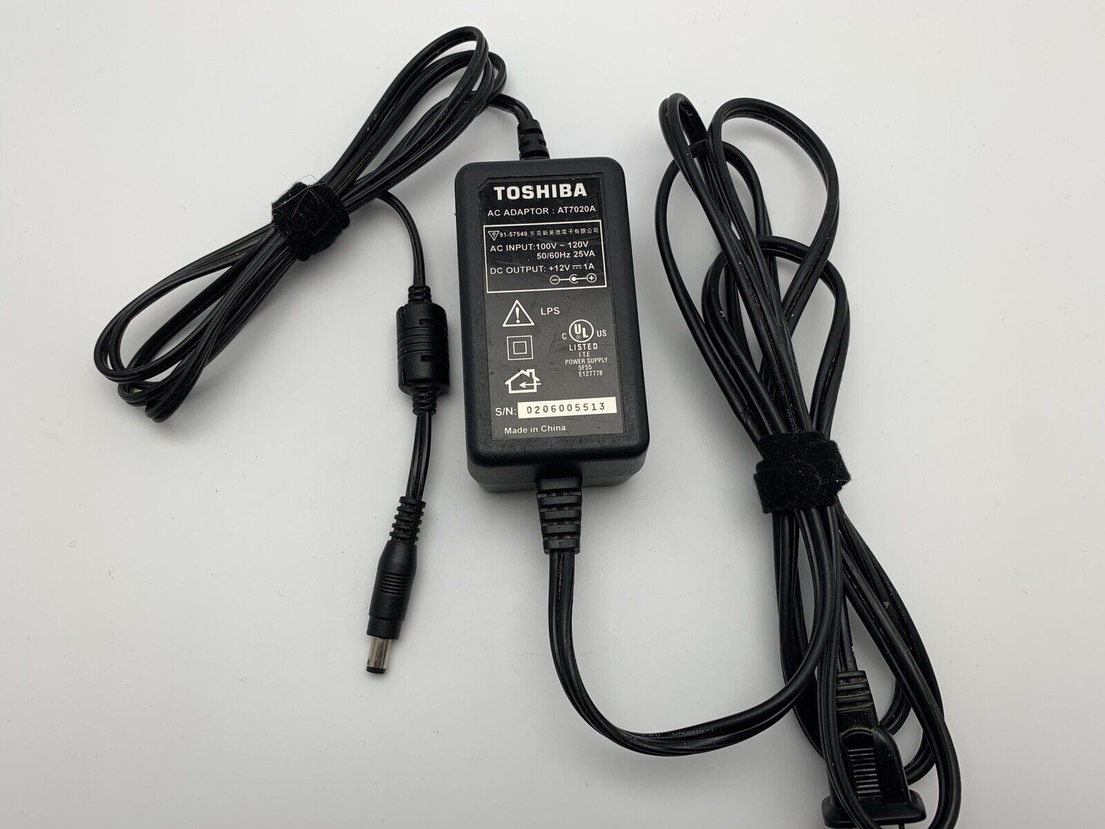 ✅ Genuine Toshiba AC/DC Adapter Power Supply Cord Charger AT7020A 12V 1A