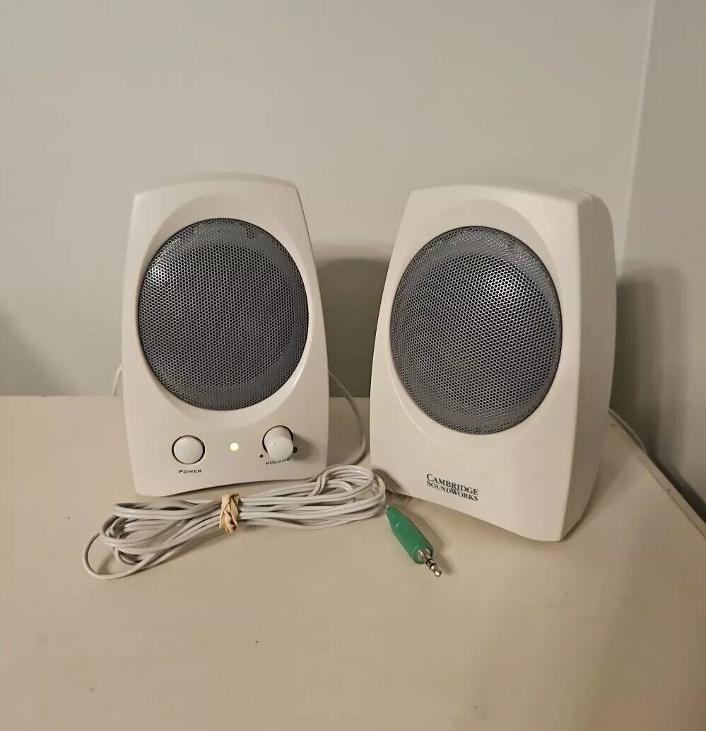 Vintage Cambridge SoundWorks Computer Speakers W/ Power Cord Creative GCS300