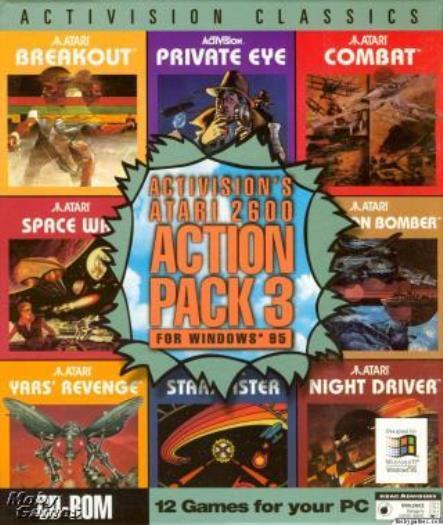 Activision\'s Atari 2600 Action Pack 3 PC CD games Canyon Bomber, Yar\'s Revenge+