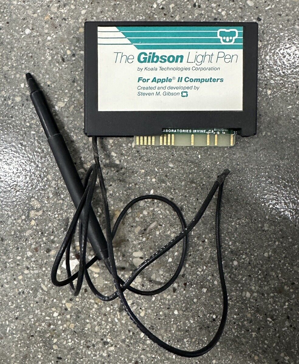 Apple II GIBSON Light Pen System LPS II (A2S1 A2S2 II+ IIe IIgs Bell & Howell)