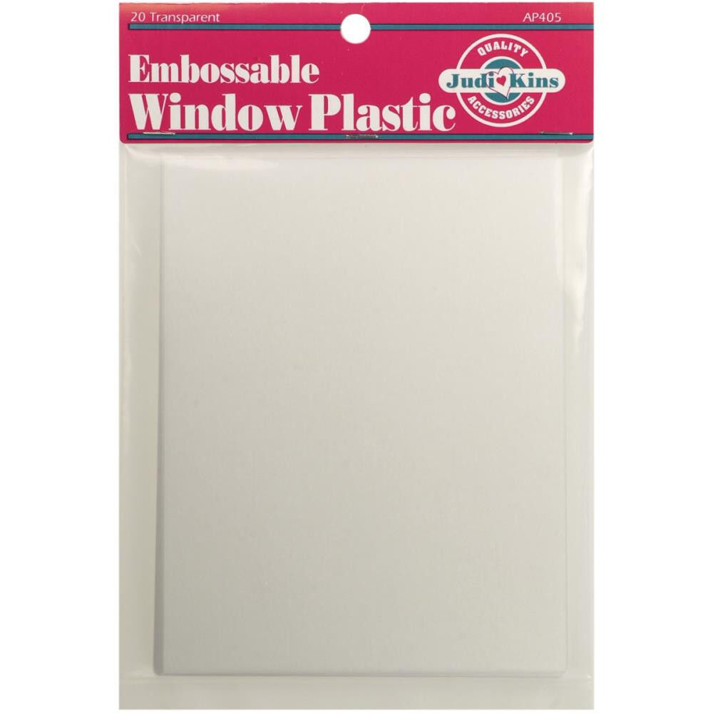 Judikins Embossable Window Plastic Acetate 20 Sheets 4.25\