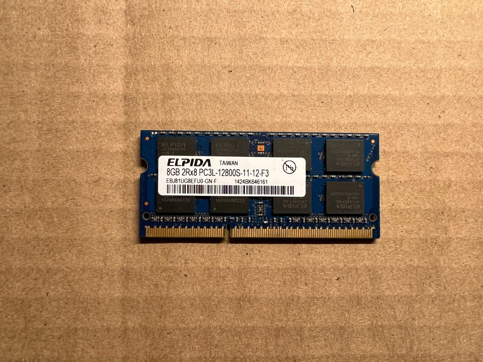ELPIDA 8GB DDR3-1600 SODIMM EBJ81UG8EFU0-GN-F EQUIVALENT LAPTOP MEMORY W3-2(1)