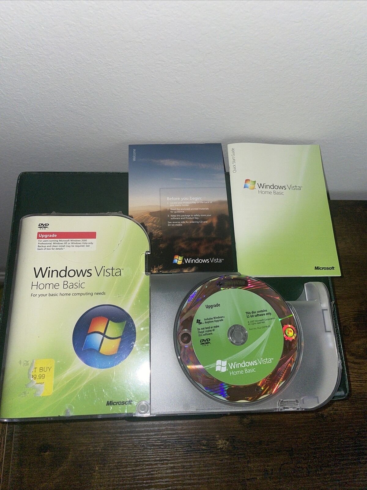 Microsoft Windows Vista Home Basic DVD 32-Bit Software Service Pack Product Key