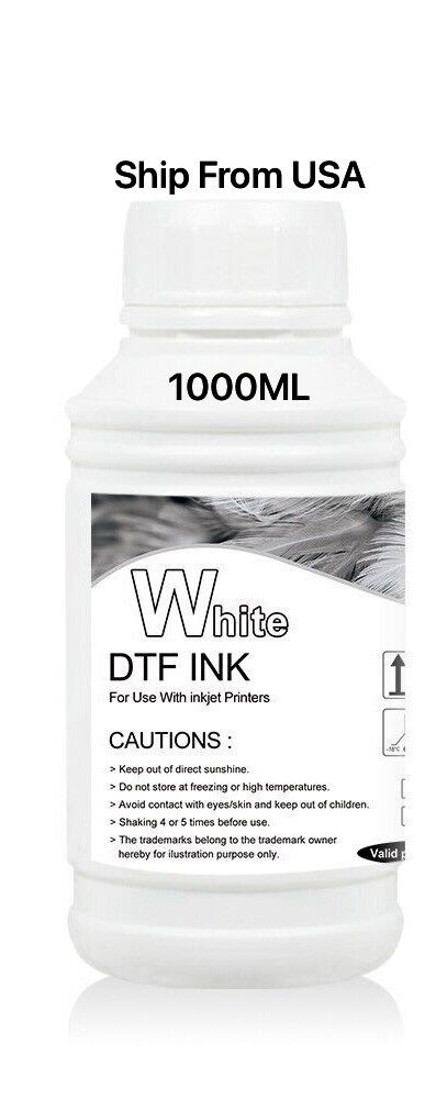 US Stock DTF WHITE 1000ML DTF Ink for Epson Printhead Water-Based