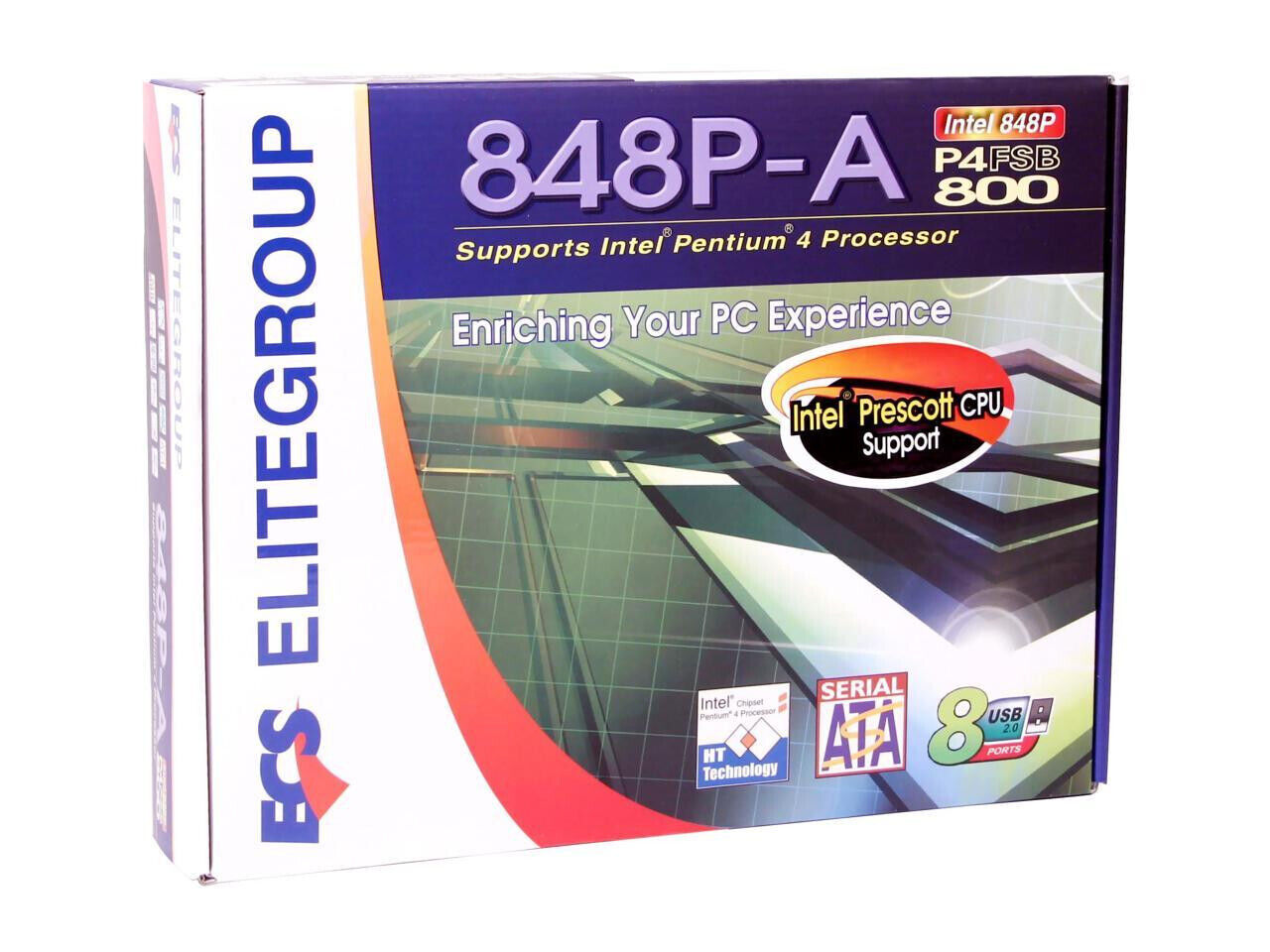 ECS 848P-A  Socket 478 Intel 848P DDR 400 ATX Motherboard