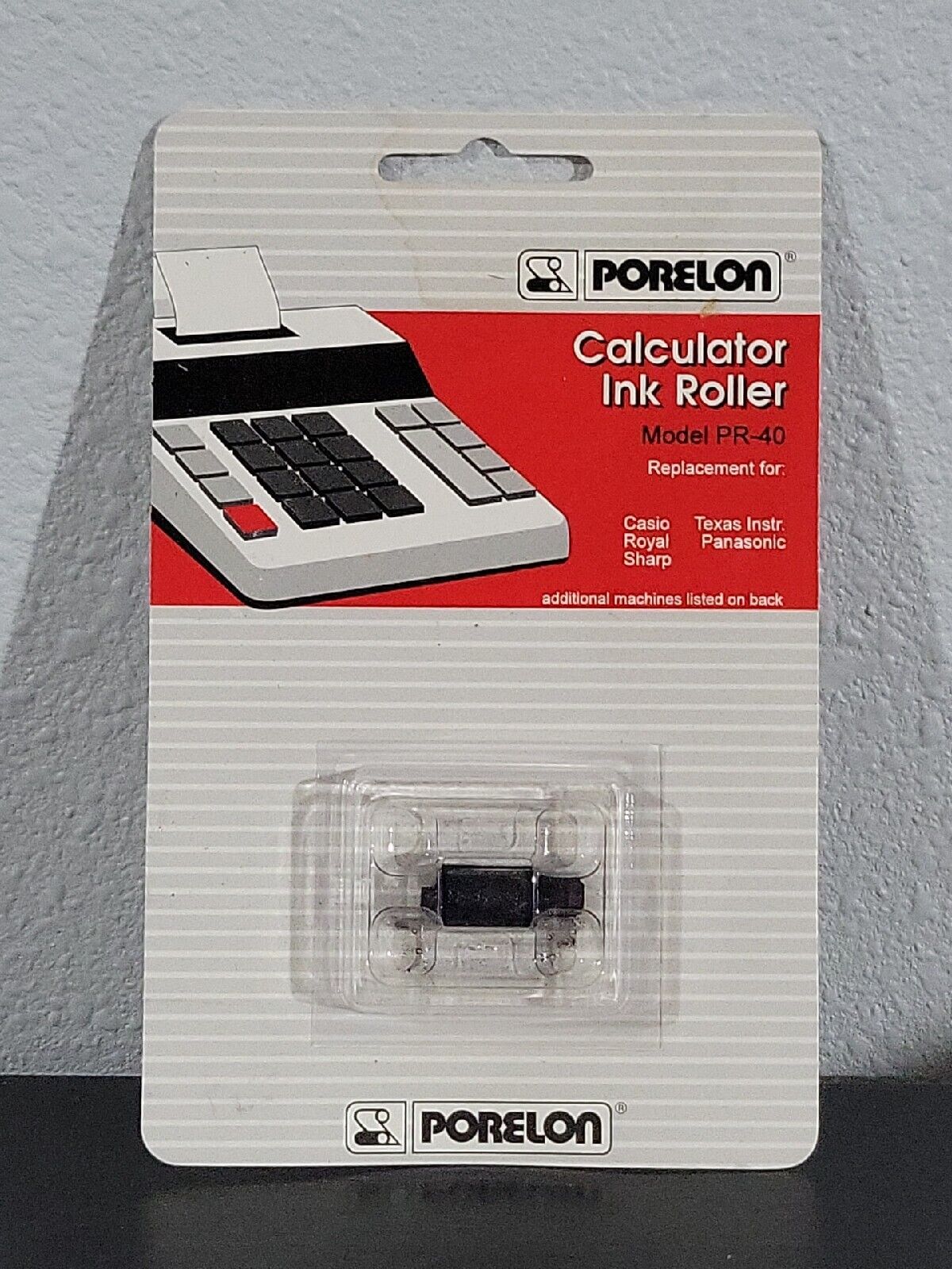 Vtg 1995 Porelon Calculator Ink Roller Model PR-40 USA Made Casio Texas Royal Et
