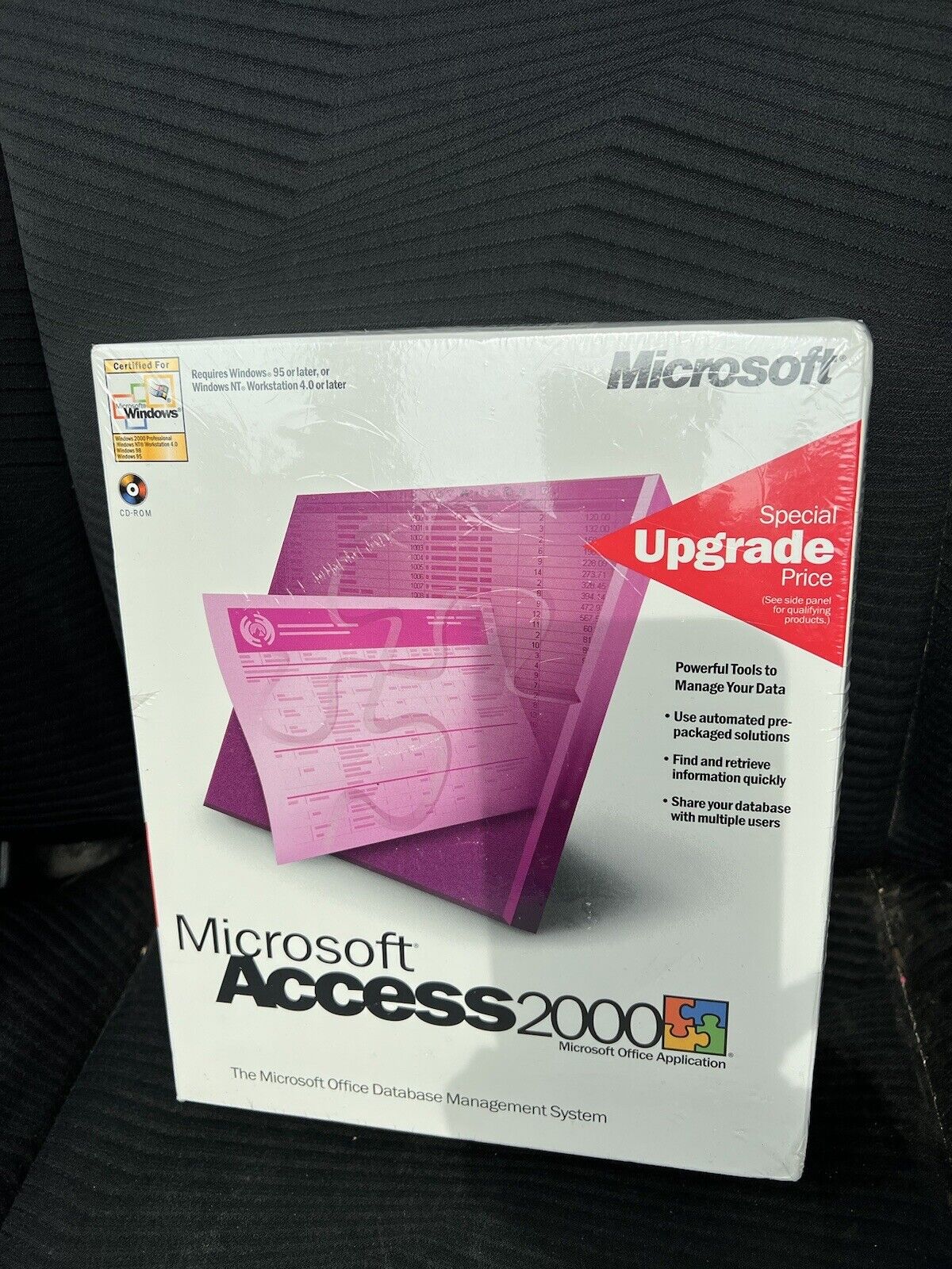 NIB Vintage NEW Old Stock SEALED Microsoft Access 2000 for Windows upgrade