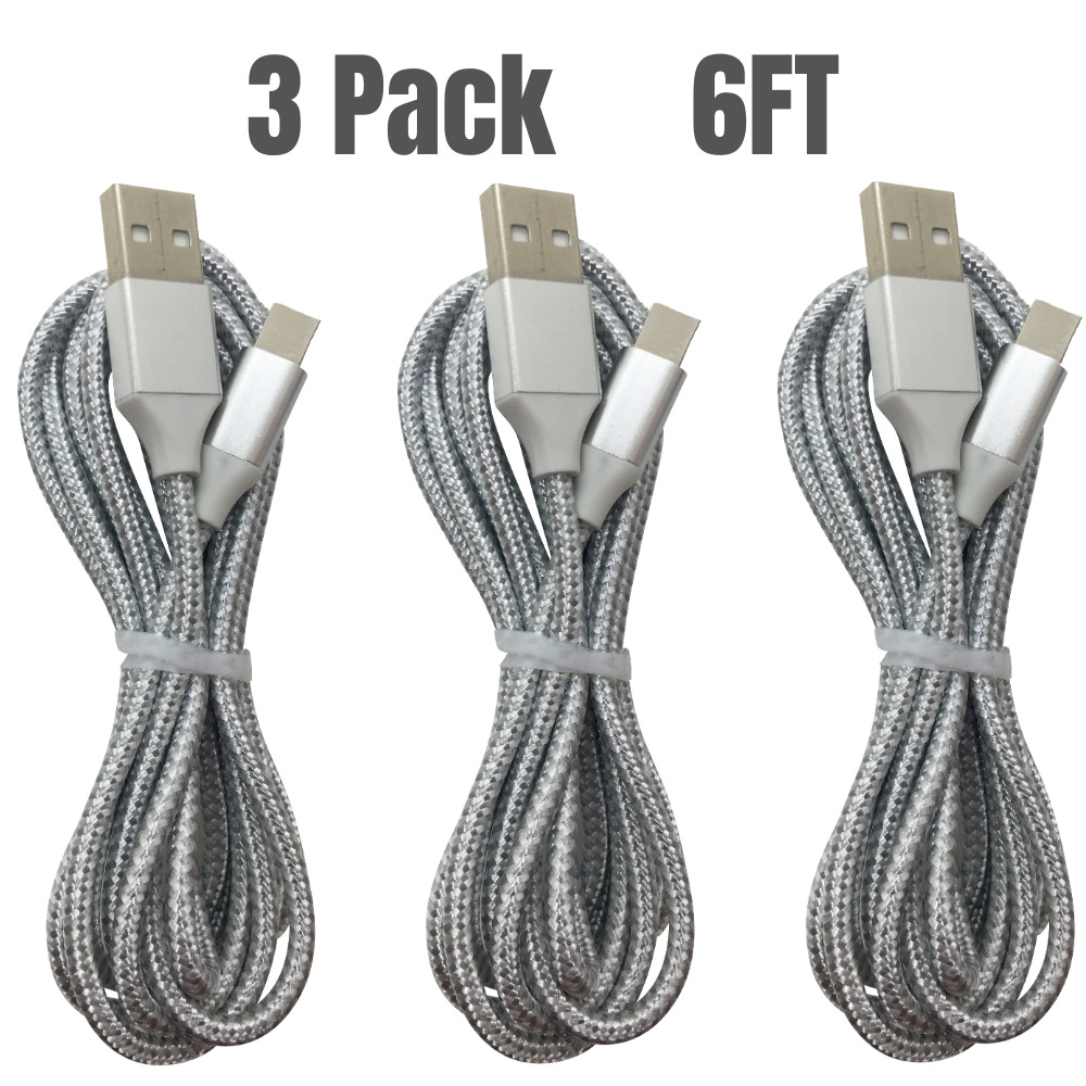 3X Lot USB Charging Cord 6Ft For iPhone 13 12 11 8 7 6 XR X iPad Charger Cable
