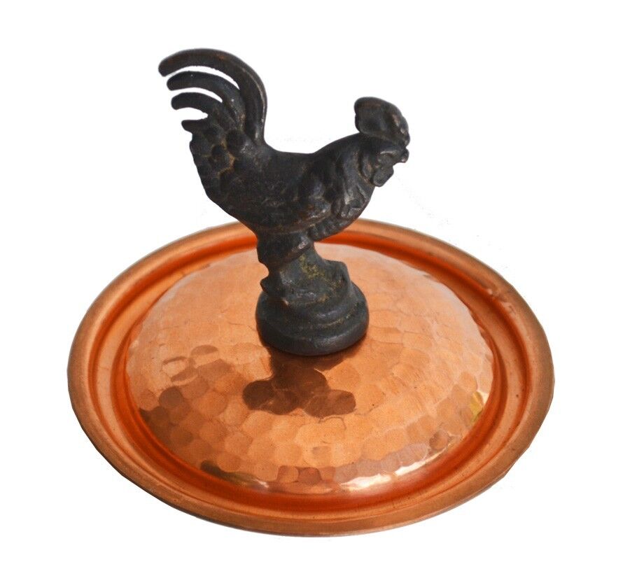 Brighton Heavy Copper French Cookware 9 cm  Lid with Rooster Holder *RARE* C120