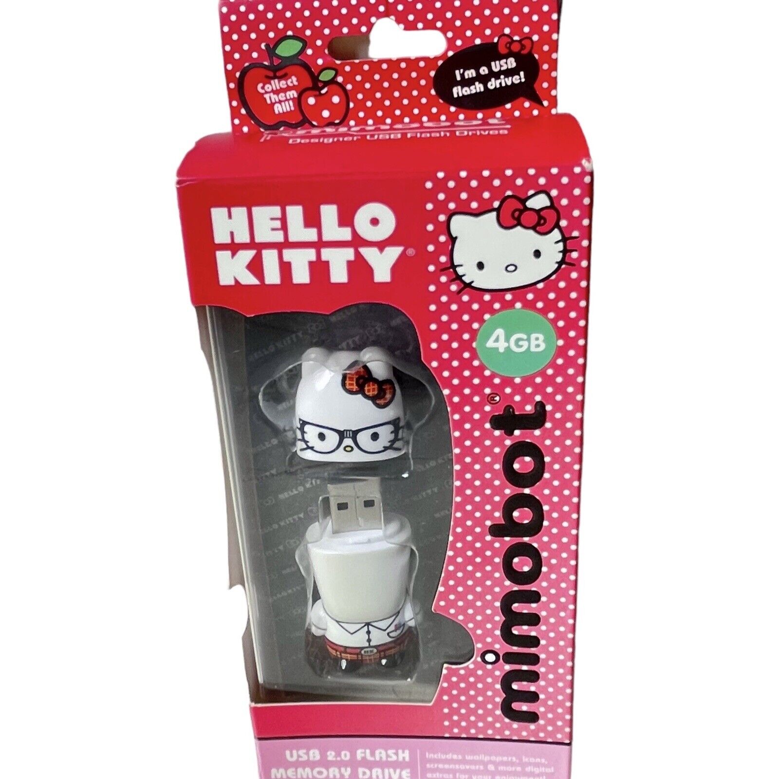 Hello Kitty Mimobot USB 2.0 Flash Memory Drive 4 GB NIB Sanrio Kawaii