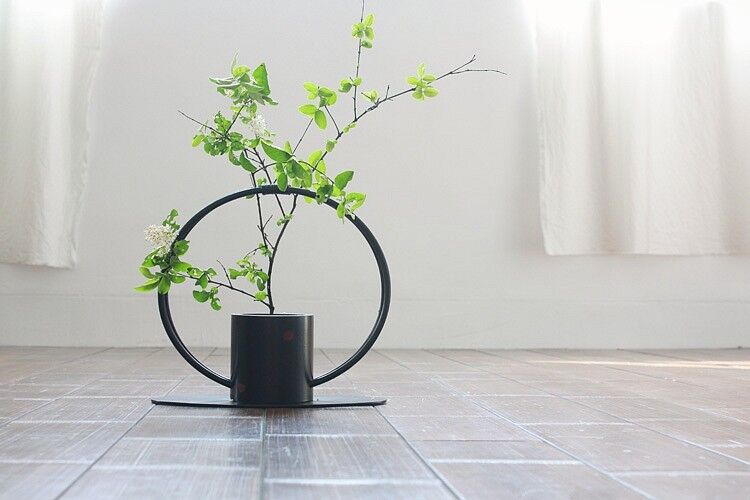 Woven ikebana flower vase  HQ-001