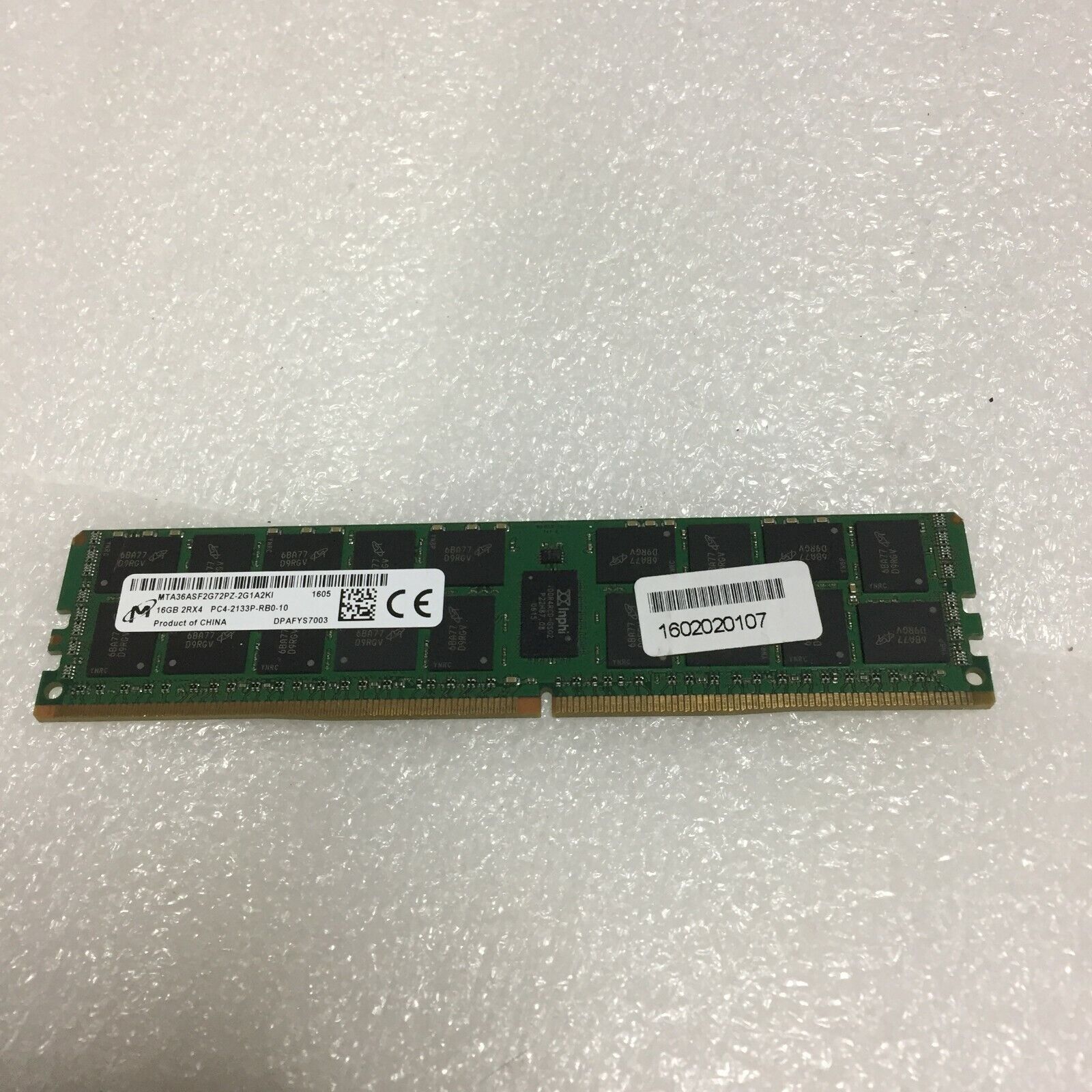 Micron 16GB 2Rx4 PC4-2133P MTA36ASF2G72PZ-2G1A2KI DDR4 RAM Memory 