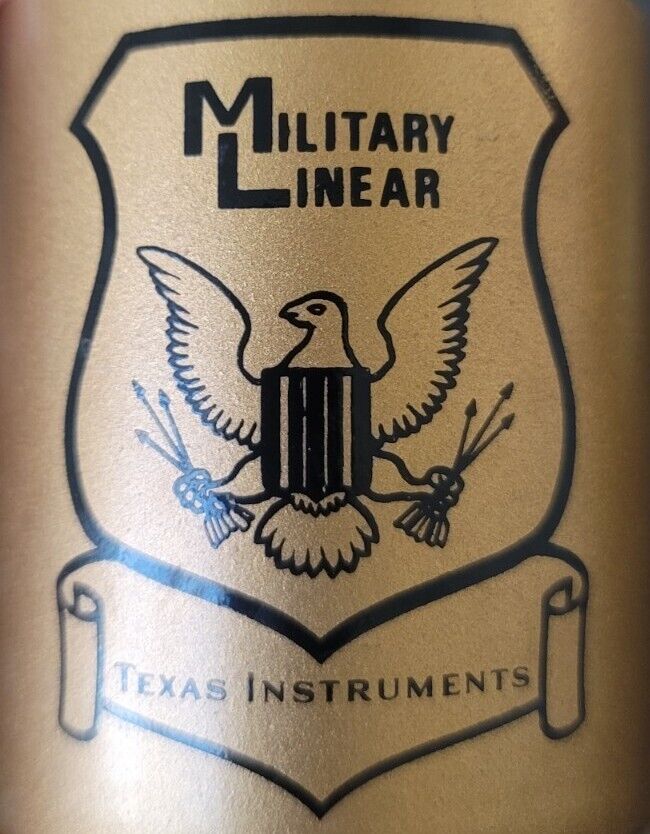 Vtg Texas Instruments Military Linear Shield Pen Pencil Holder 1970s or 80s