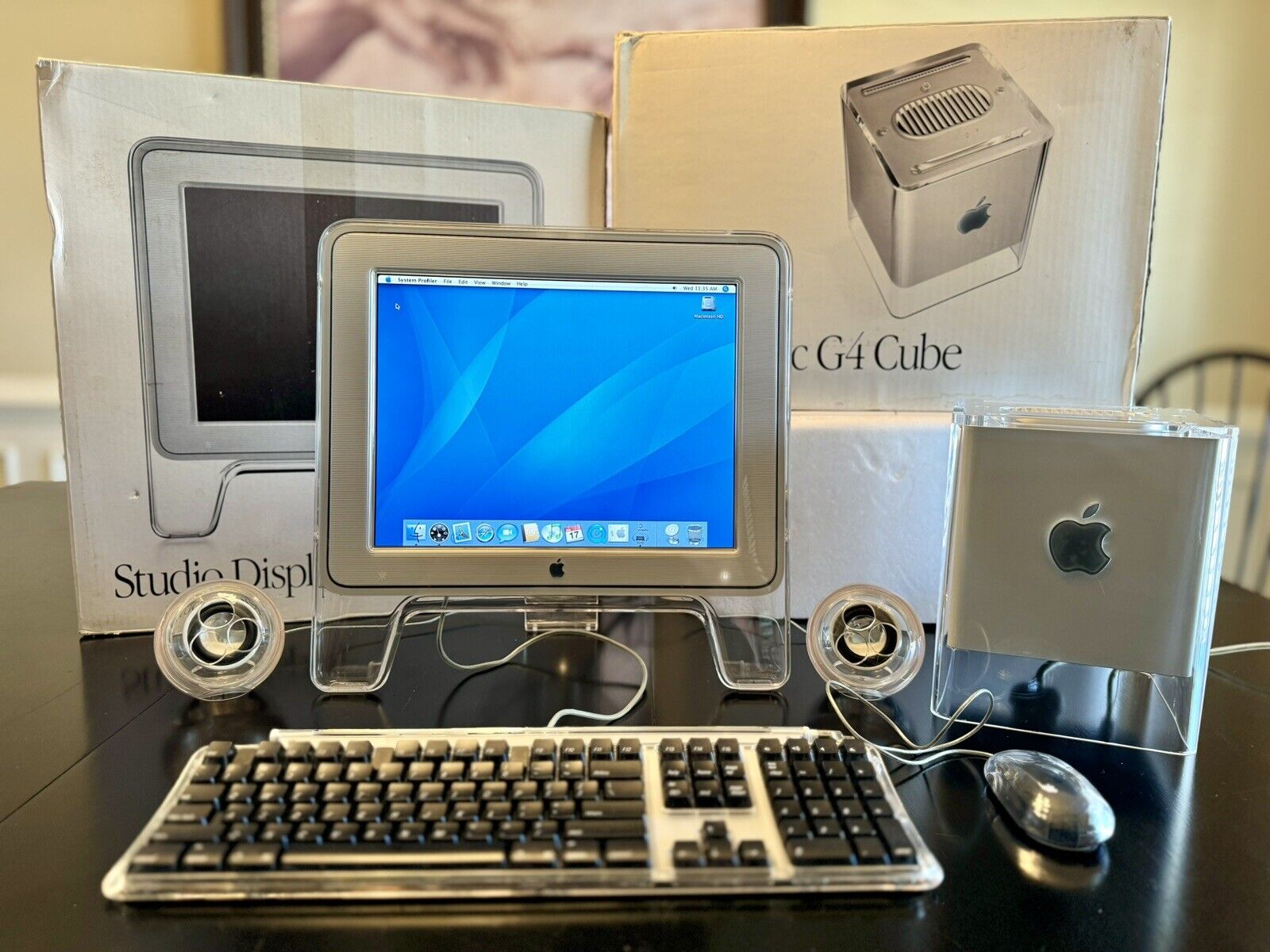 Apple G4 Cube Computer Bundle With Monitor and Original Boxes Fully Functional