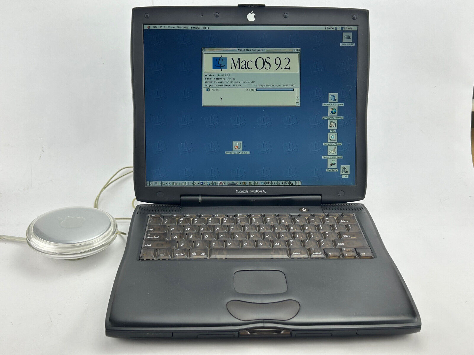 Apple Macintosh Mac PowerBook G3 333MHz/512 Cache/64MB/4GB HD/8MB Vid/CD TESTED