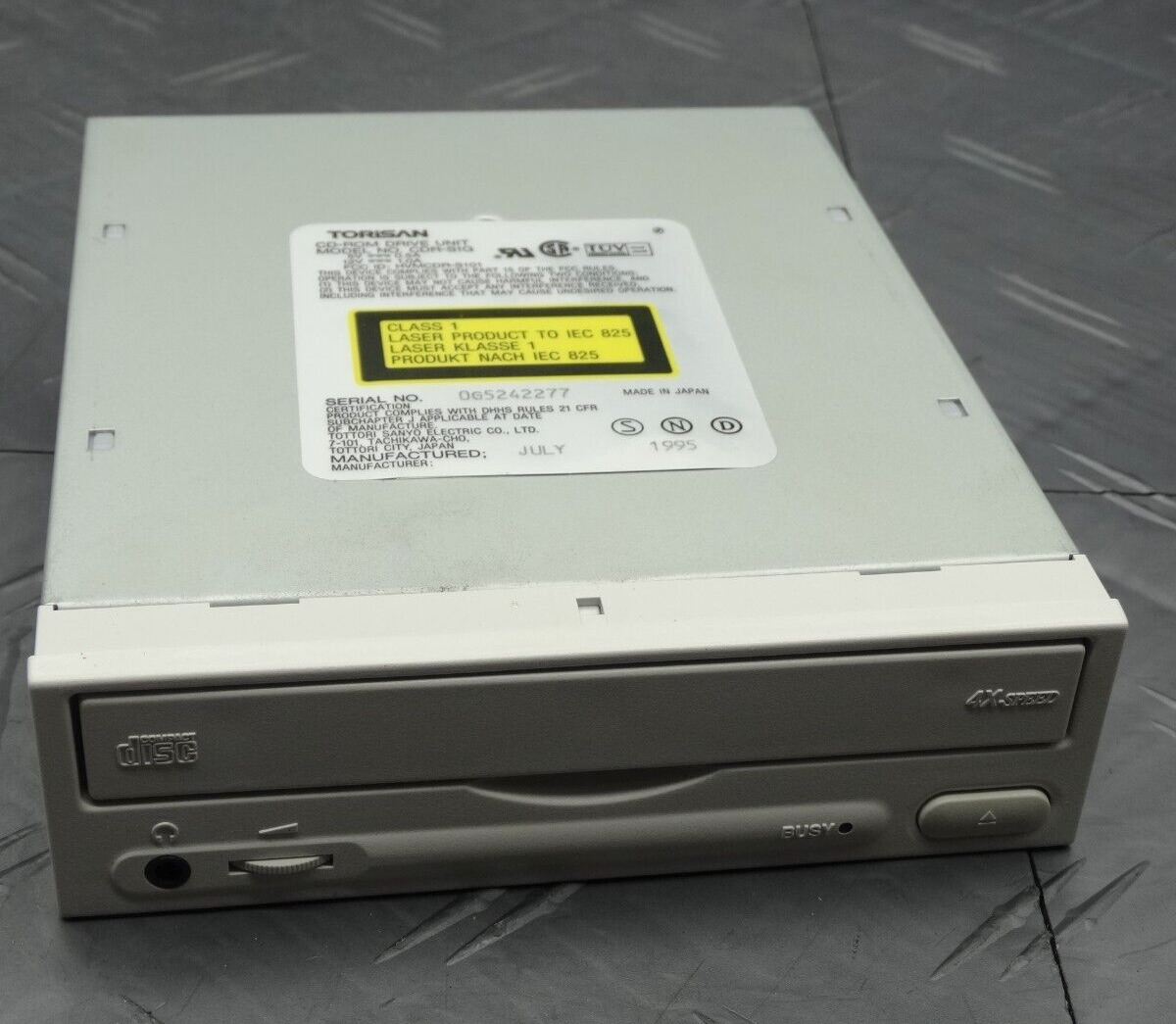 TORISAN CD-ROM DRIVE 4X IDE Connection CDR-S1G Made In Japan