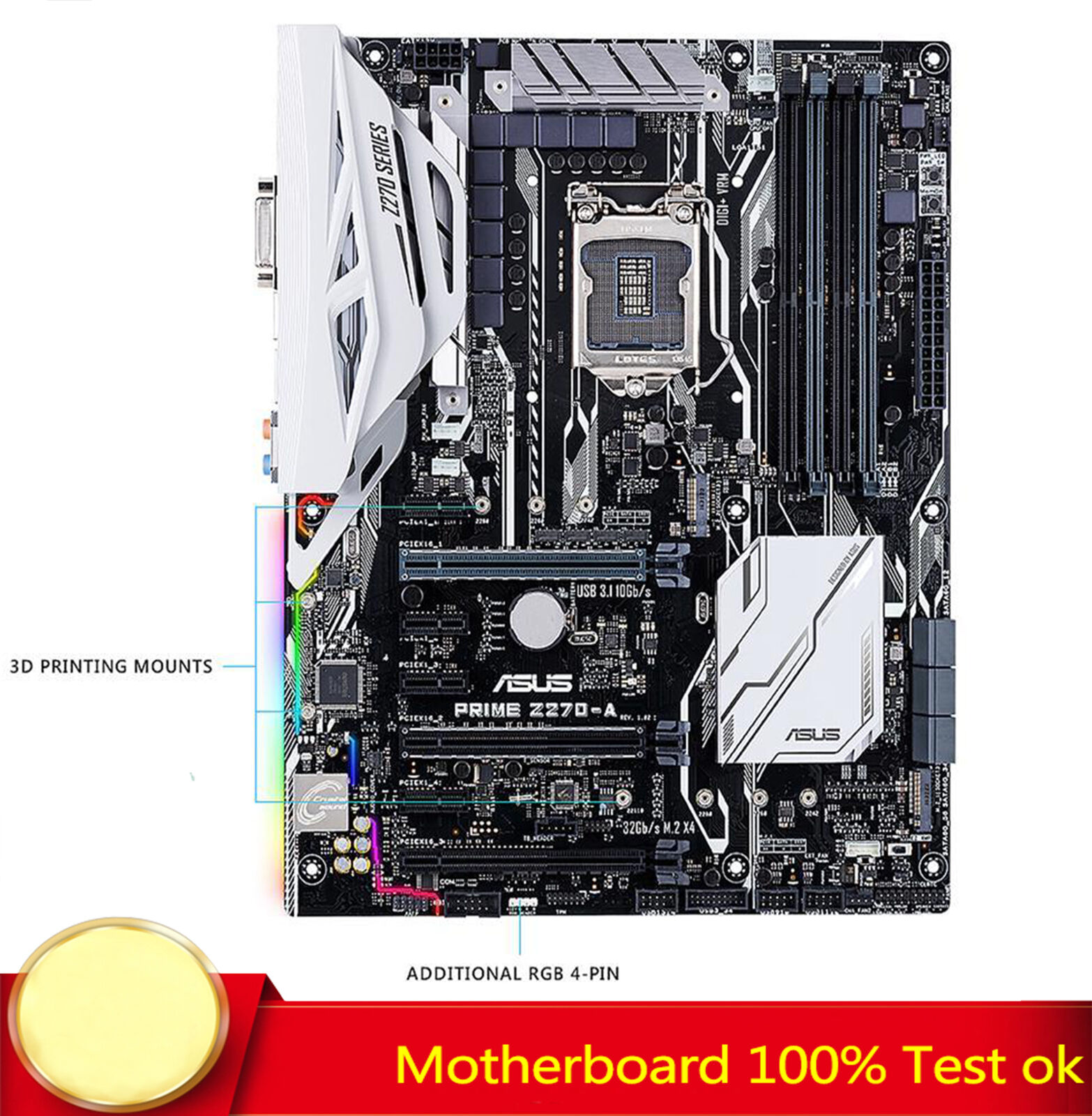 FOR ASUS Prime Z270-A Motherboard Supports 64GB DDR4 1151PIN Z270 100% Test Work