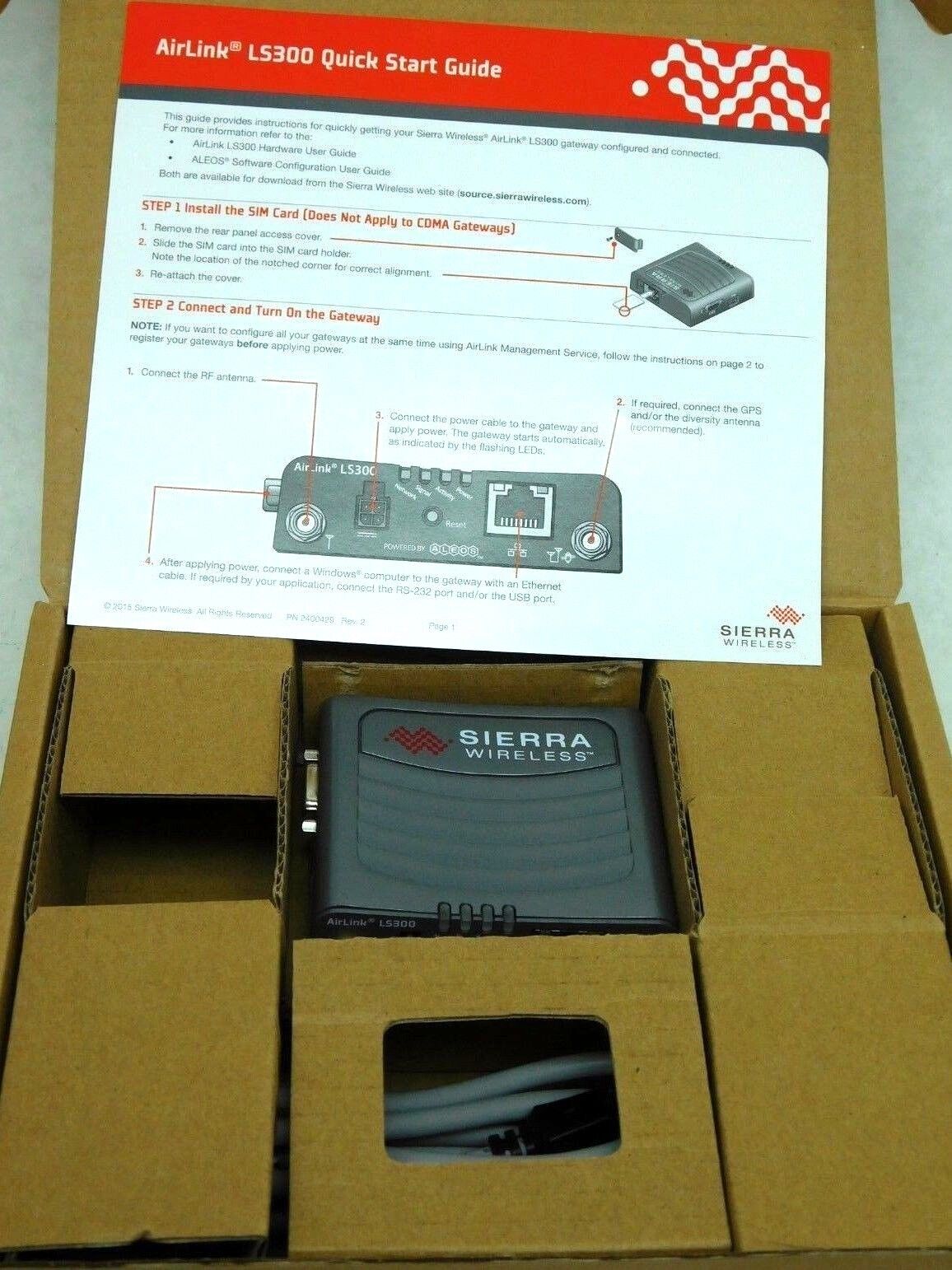 NEW Sierra Wireless AirLink LS300 - 3G Gateway Cell Modem For Verizon 1101489 IG