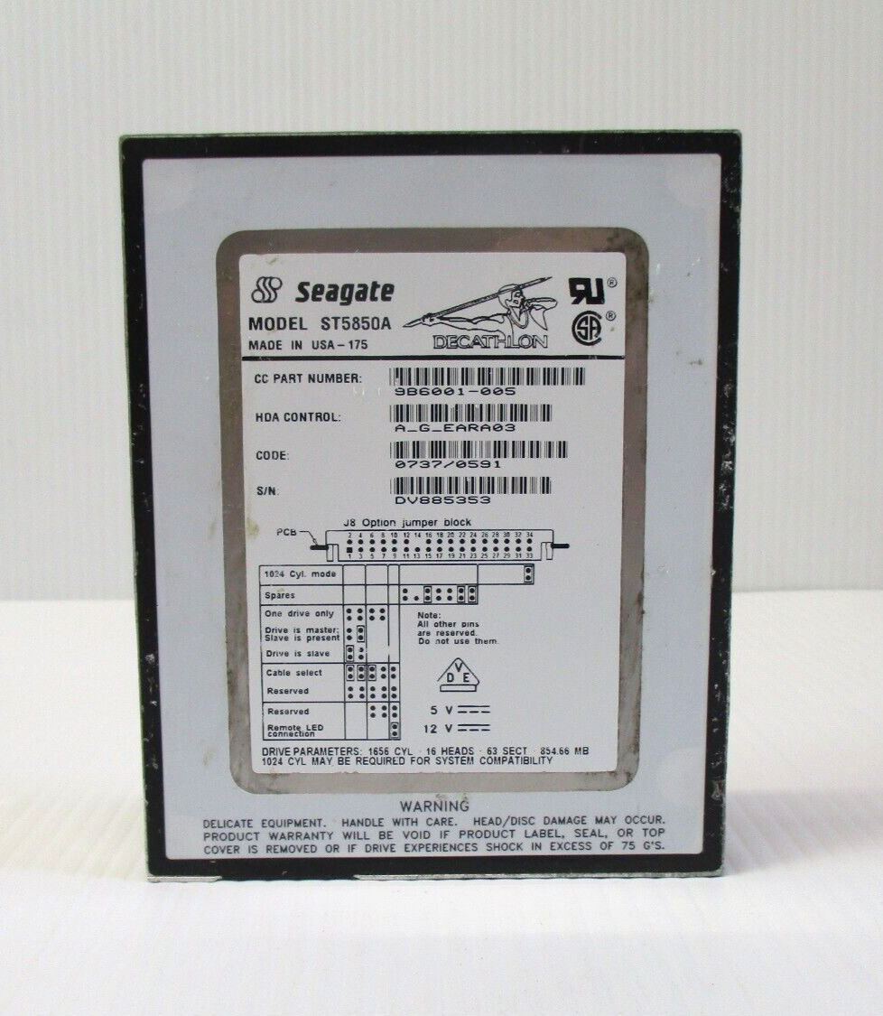 Seagate ST5850A 9B60001-005 854MB IDE Hard Drive