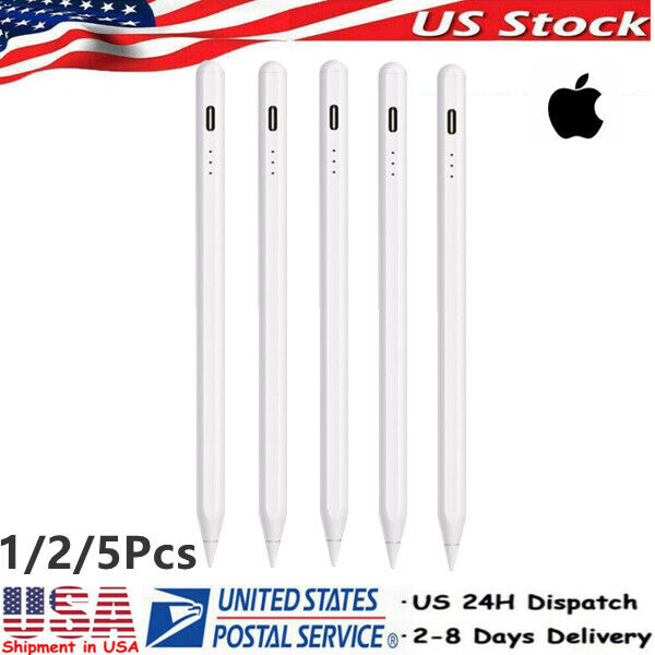 1/2/5PCS Apple iPad Pencil 2nd Generation Magnetic Stylus Pen for Apple iPad lot