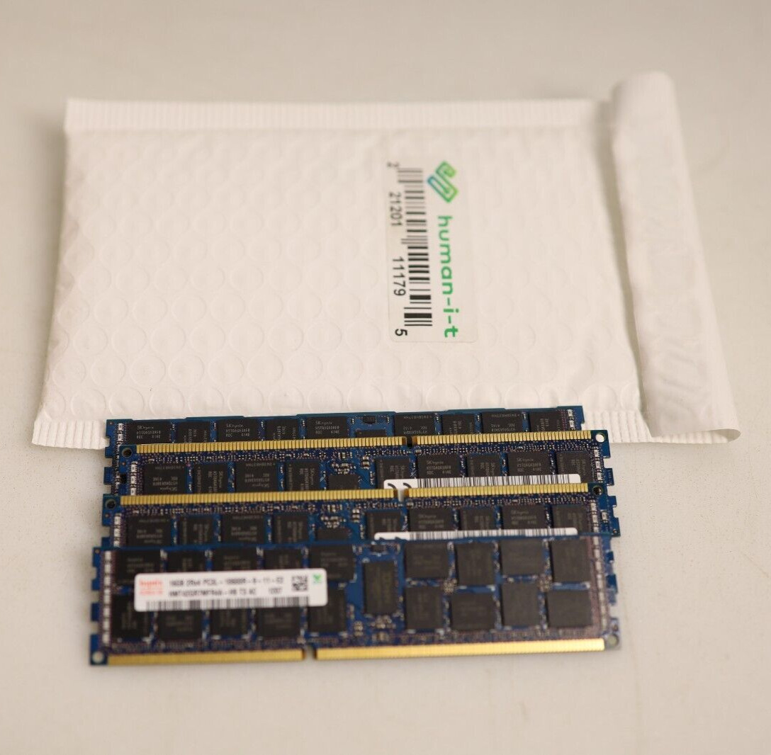 LOT 4x 16GB (64GB) SK Hynix HMT42GR7AFR4C-RD T8 AB PC3-14900R DIMM Server Memory