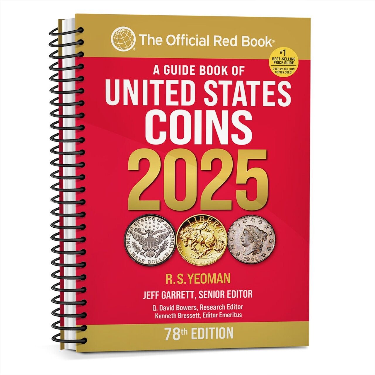 2025 Red Book Official Price Guide of US Coins Spiral Bound Coin Value Prices