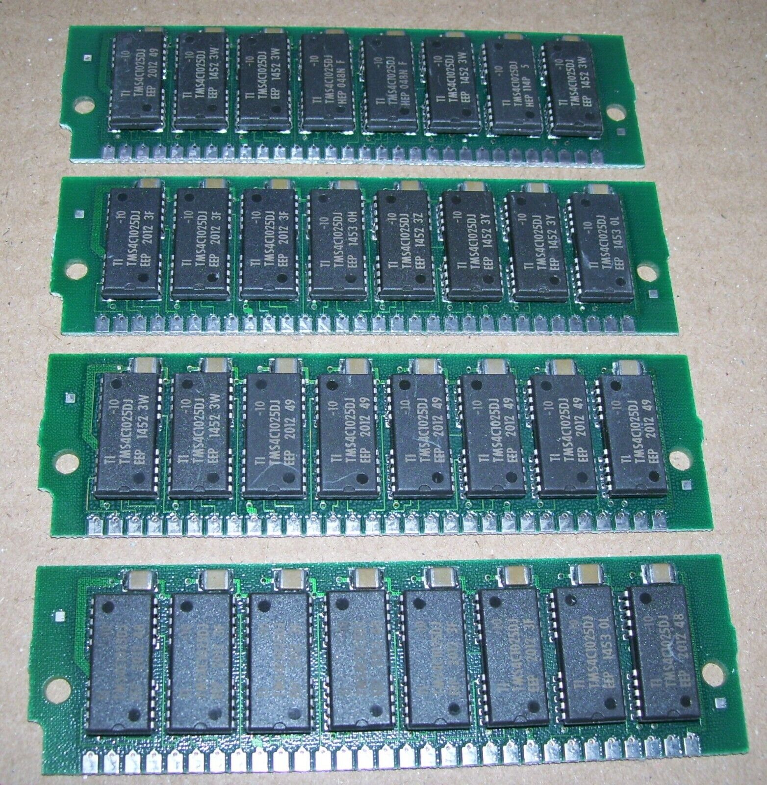 NEW Genuine Atari 520 1040 STE Mega STE Computer Memory 4 x 1MB 30 Pin Simms 4MB