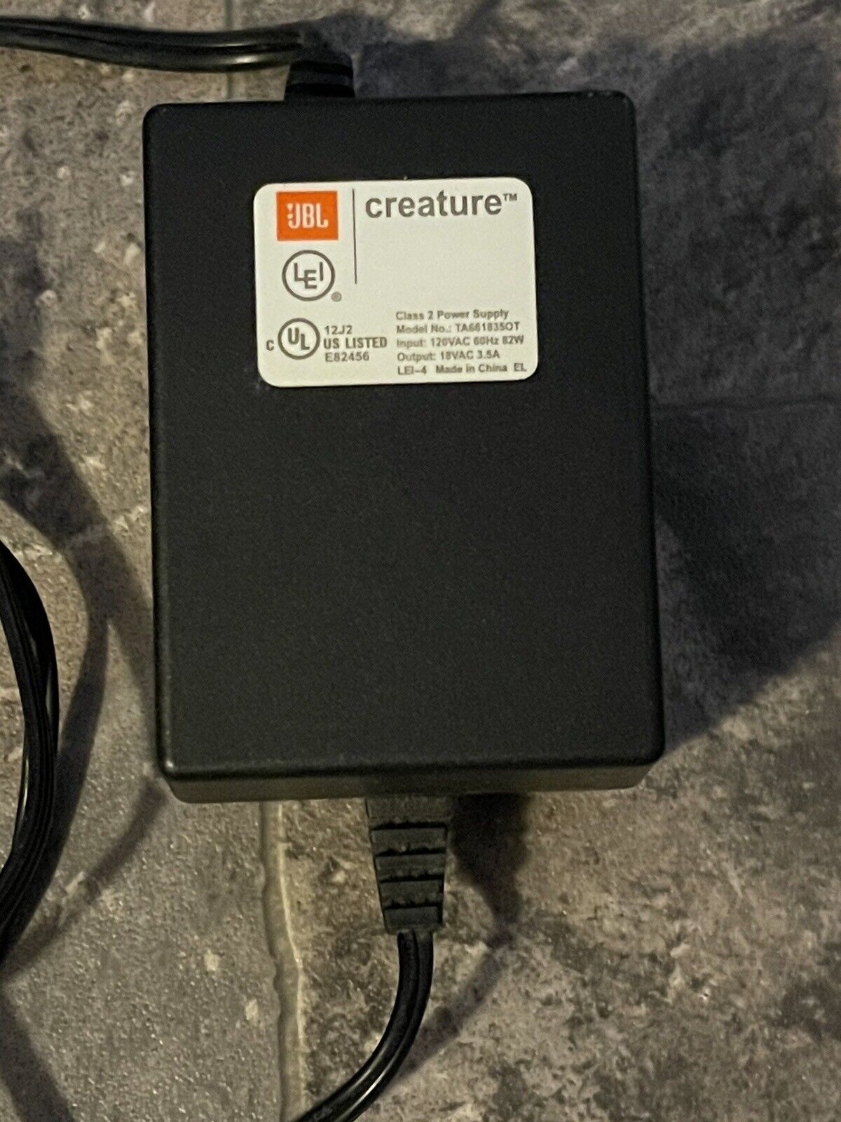 JBL Creature Power Supply Adapter TA661835OT 18VAC 3.5A OEM Tested