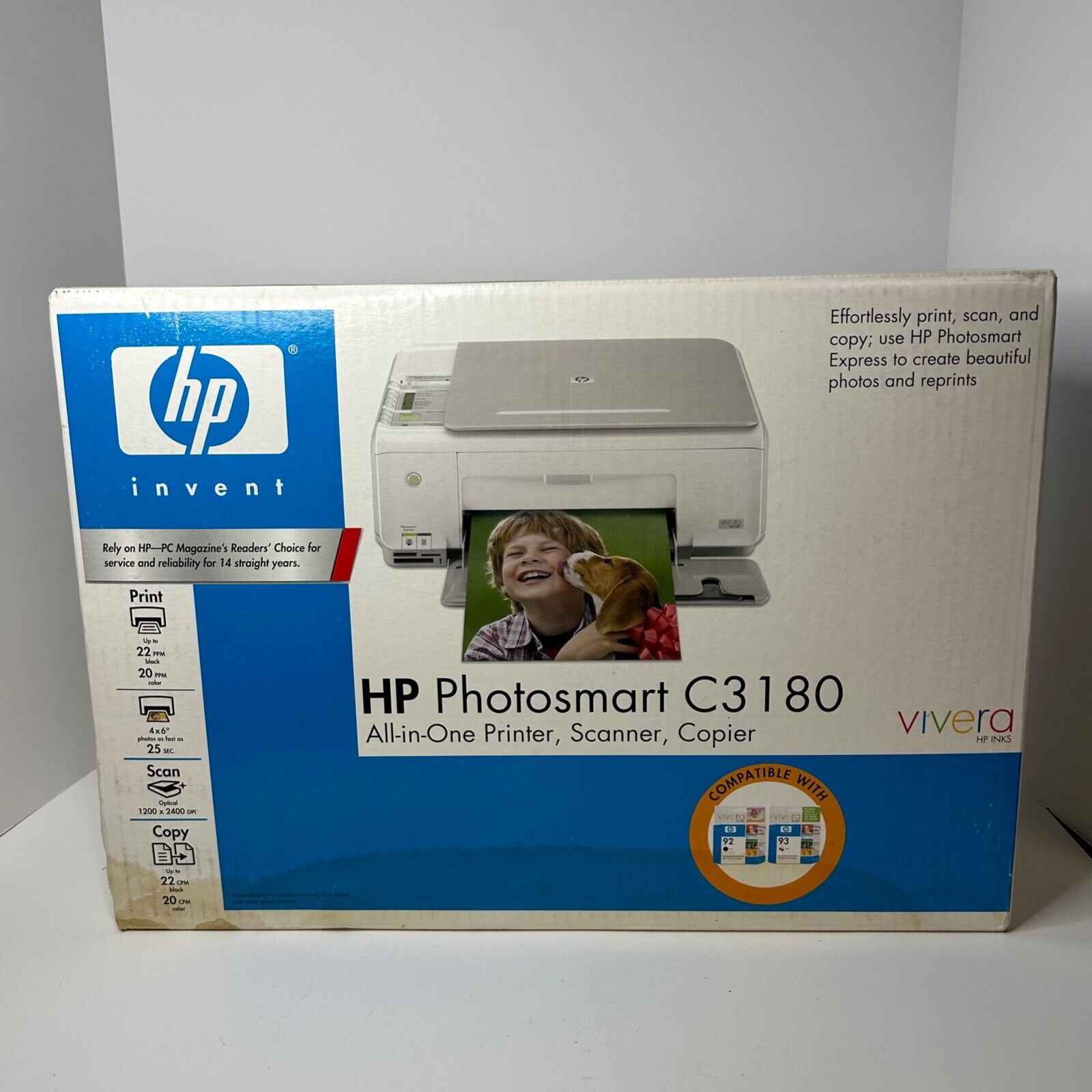 HP Photosmart C3180 All-In-One Inkjet Printer New in Box