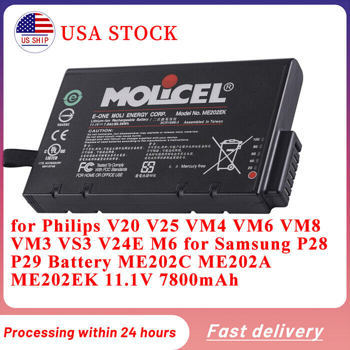 NEW ME202 ME202C ME202EK Battery For Philips Molicel VM3 VM4 VM6 VM8 VS2 VS3 VS4