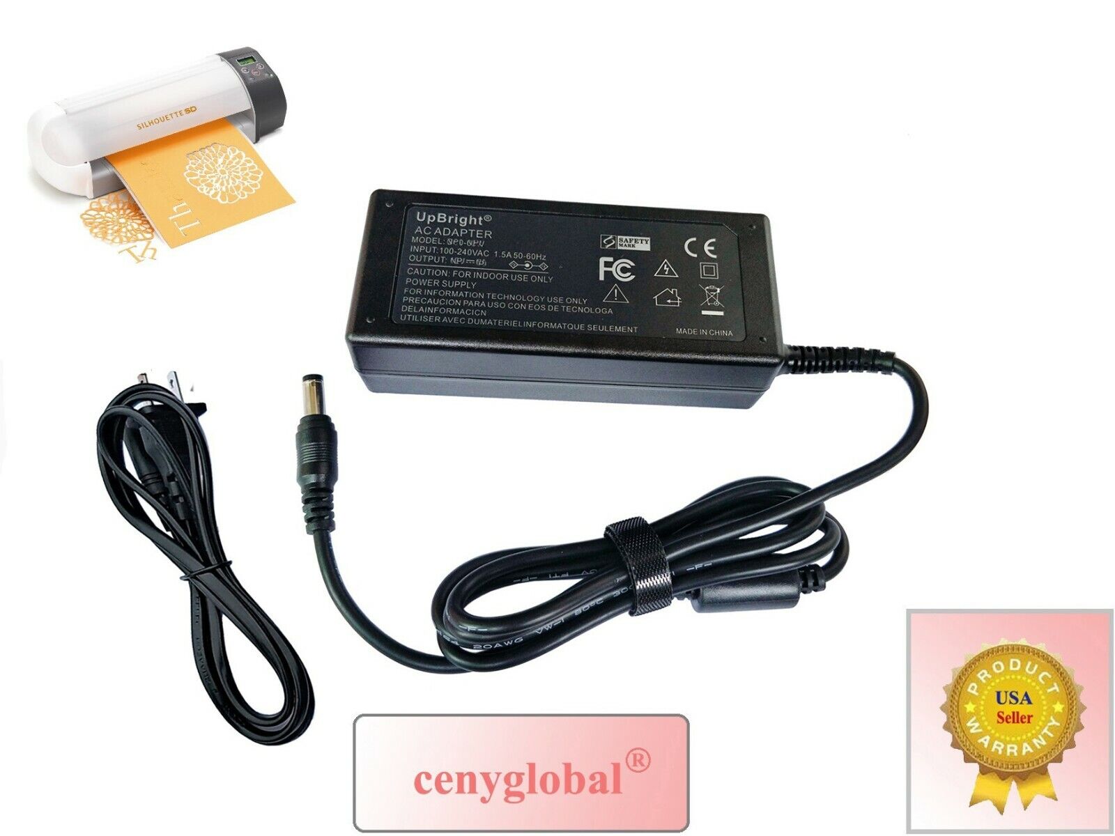 AC Adapter for Silhouette Cameo 3 4 Portrait 2 Curio SD Electronic Cutting Tool
