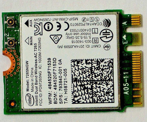 793840-001 7265NGW GENUINE HP WIRELESS BLUETOOTH CARD OMEN 17-AN012DX Tested