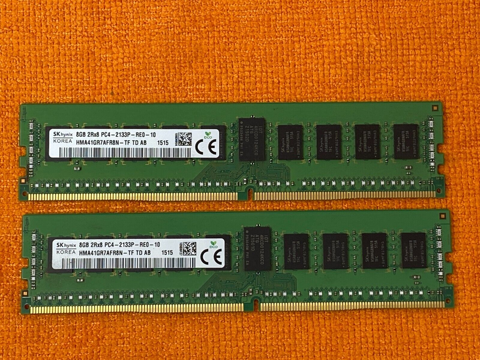 16GB (2x8) HYNIX HMA41GR7AFR8N-TF 8GB DDR4-2133MHz 2RX8 ECC REG SERVER RAM KIT