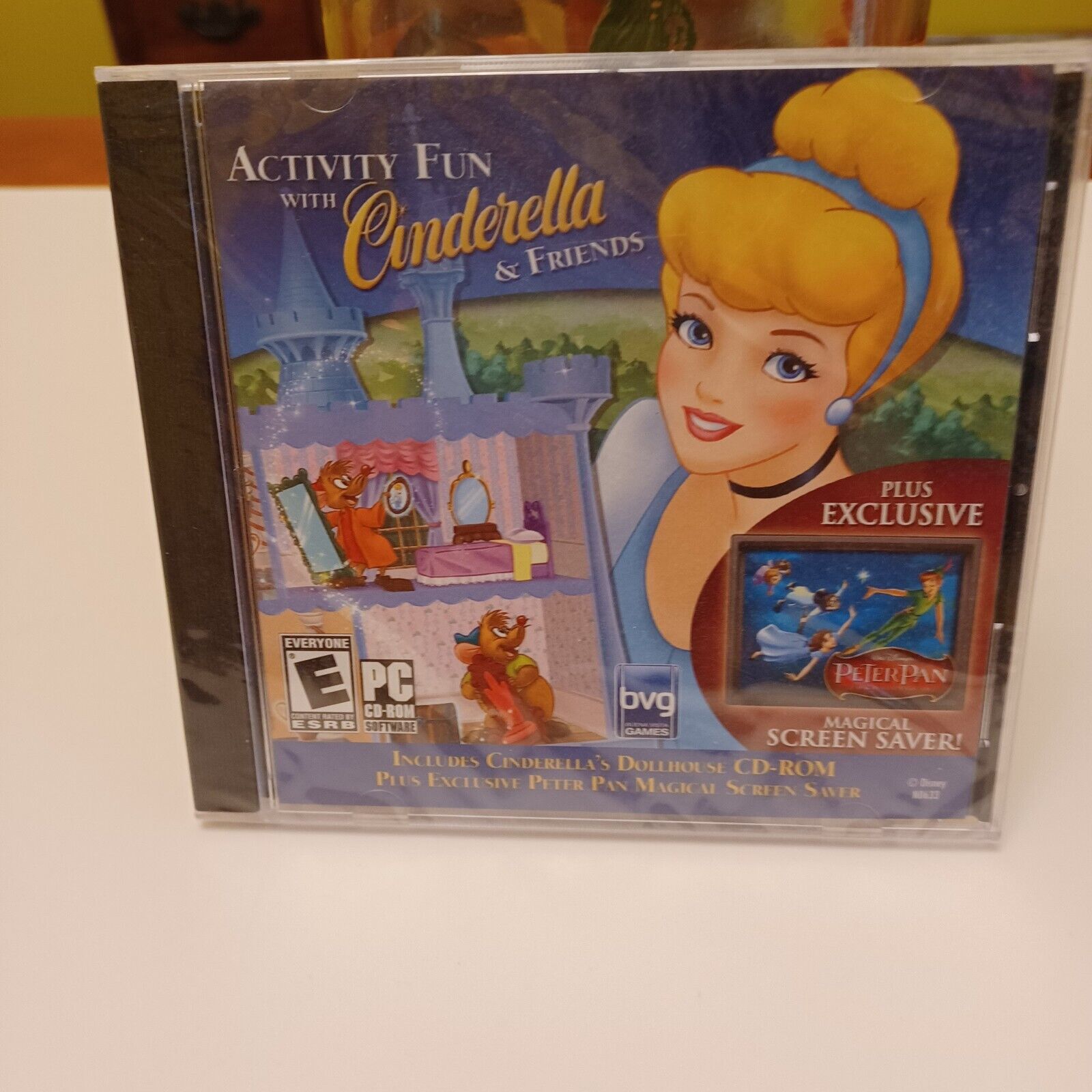 Disney Activity Fun Cinderella & Friends PC CD-ROM BVG W/ Peter Pan Screen Saver