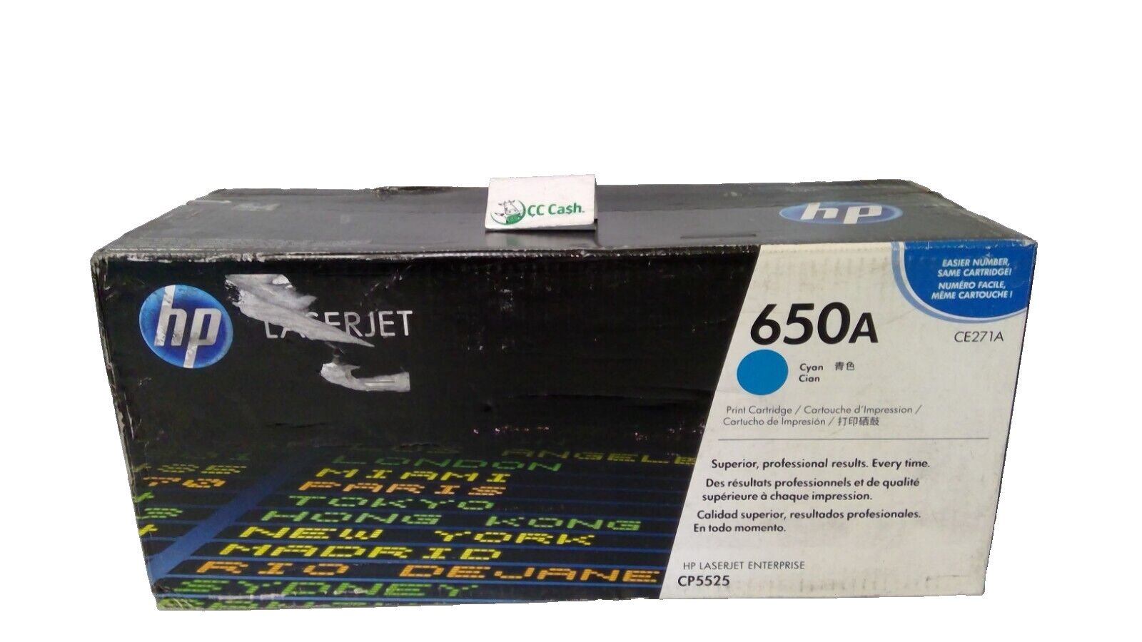 Genuine HP 650A Cyan CE271A Print Cartridge F. Shipping *D