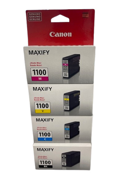 (Set of 4) New Canon PGI-1000 Black Cyan Magenta Yellow Set for Maxify MB2010