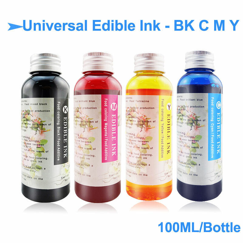 Edible Ink For Canon/HP/Epson Printer Cake Coffee Chocolate Safe Food Additive