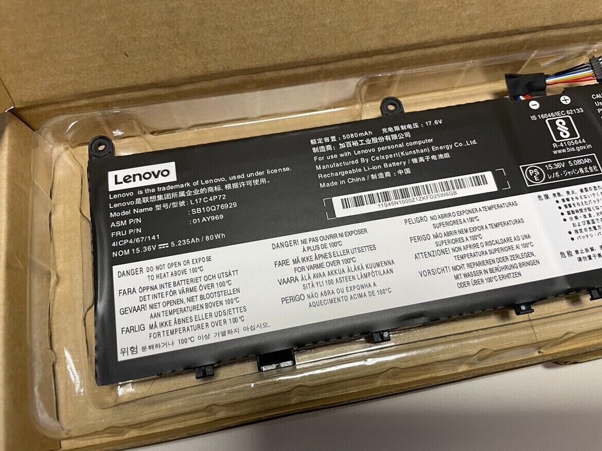 Genuine 01AY969 Battery for Lenovo ThinkPad X1 Extreme 2nd L17C4P72 SB10Q76929