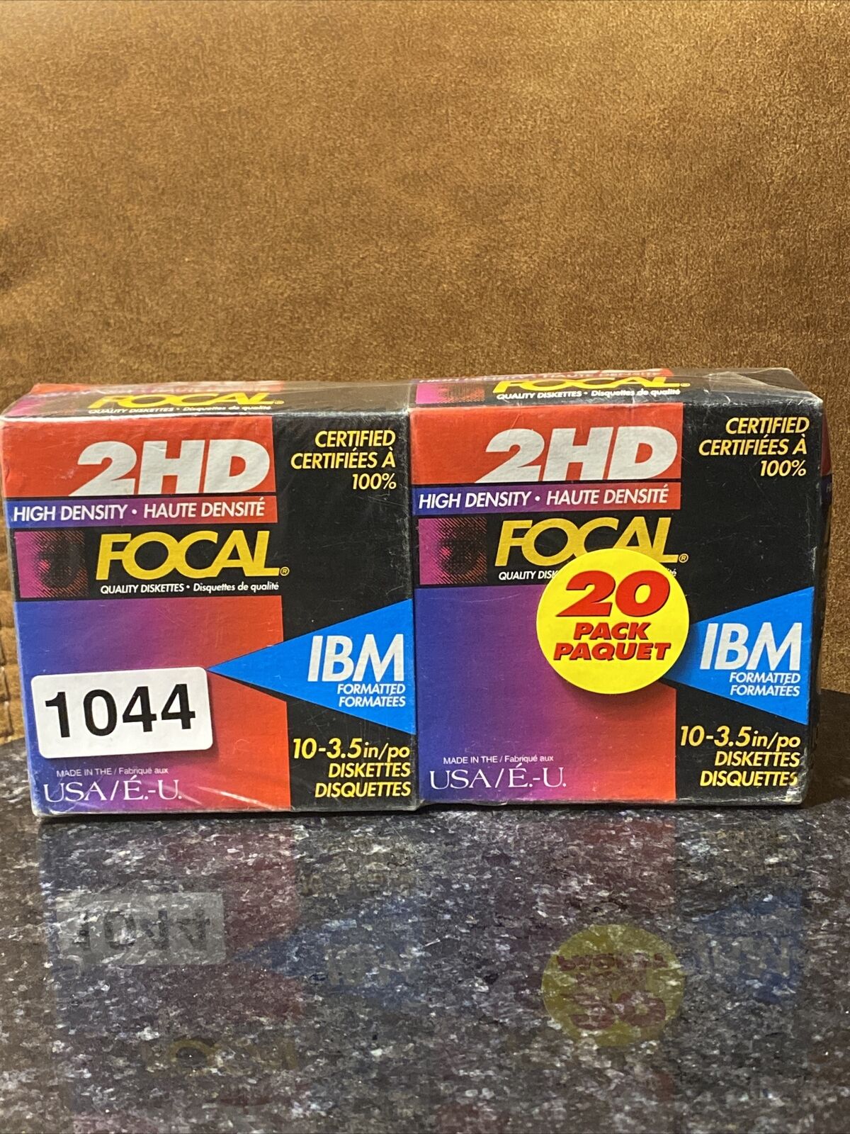 Two Pack Vintage Focal 2HD 10pc IBM Formatted 3.5\'\' New Floppy Diskettes