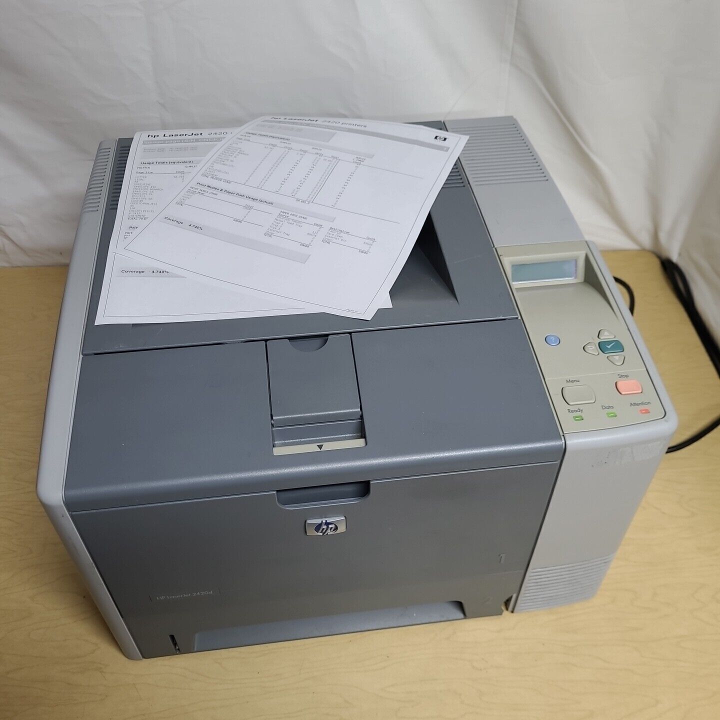 PARTS REPAIR AS IS HP LaserJet 2420D Monochrome Printer READ INFO