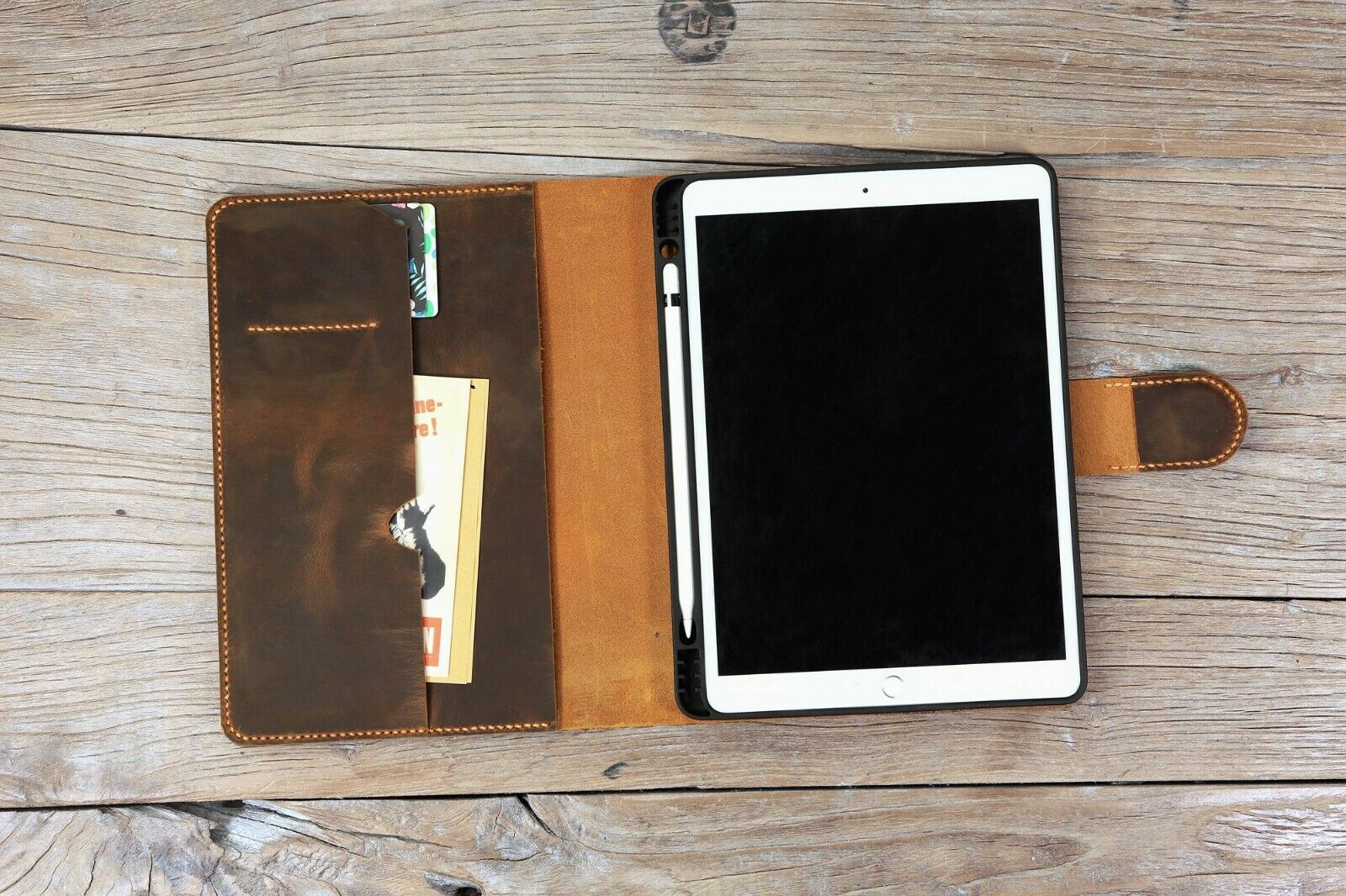 Personalized leather magnetic ipad 12.9 case real leather iPad Pro 11 case cover