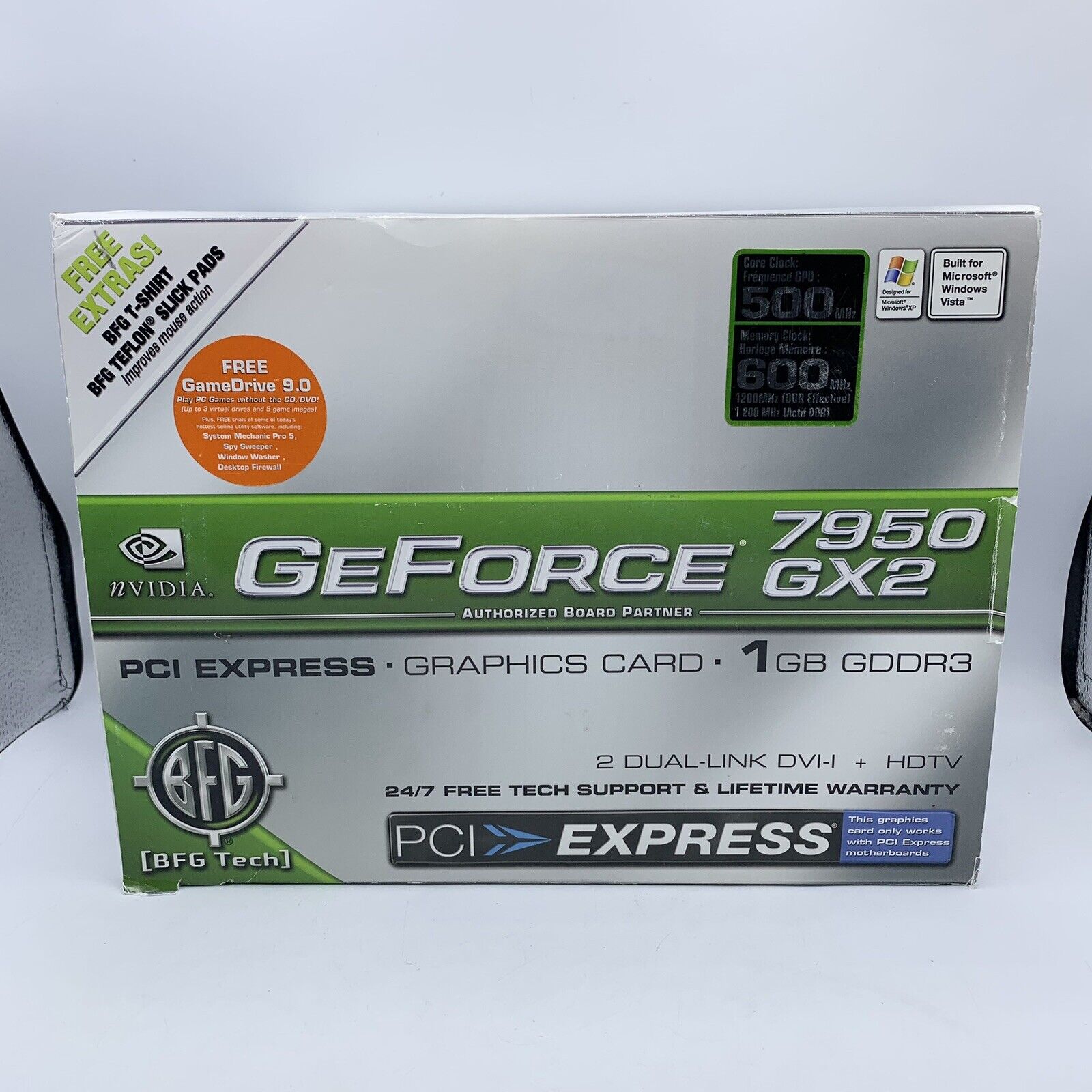 BFG Tech NVidia GeForce 7950 GX2 1 GB PCI Express GDDR3 2 Dual Link OPEN BOX