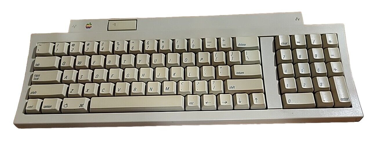 Vintage Apple Keyboard II (M0487) 1990 UNTESTED - broken case support, stuck key