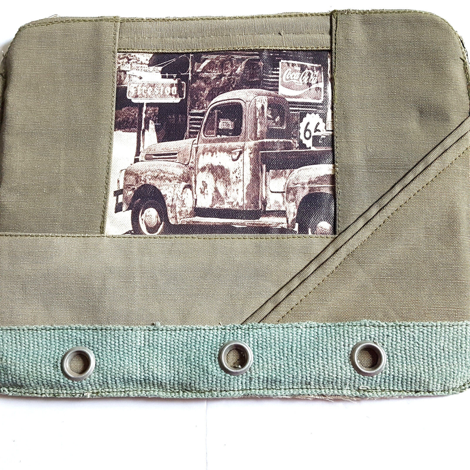 Antique Truck Laptop Tablet Sleeve Bag Recycled Canvas Vintage Addiction Case